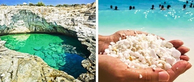 2. Giola Lagunasi va Marmar plyaji, Tasos, Gretsiya