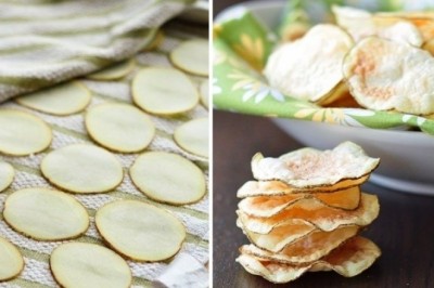 6 daqiqa ichida supermarketnikidan ham mazaliroq chipslarni mikroto’lqinli pechda tayyorlash usuli 