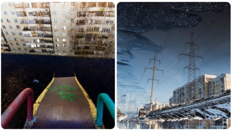 Shaxarlardagi yer ustidagi suvlarida tasvirlanga parallel dunyolar