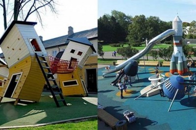 Daniyada qurilgan bolalar maydonchalarida, xatto kattalar ham o’ynashni xohlaydi