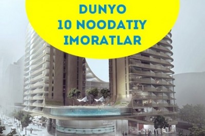 Yaqinda butun dunyo ko'rishi mumkin bo'lgan 10 noodatiy imoratlar