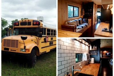 Amerikalik erkak oddiy maktab avtobusini g‘ildirakli uyga aylantirdi 