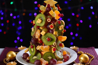 Yangi yil dasturxoni uchun meva bezash borasidagi 5 super taklif